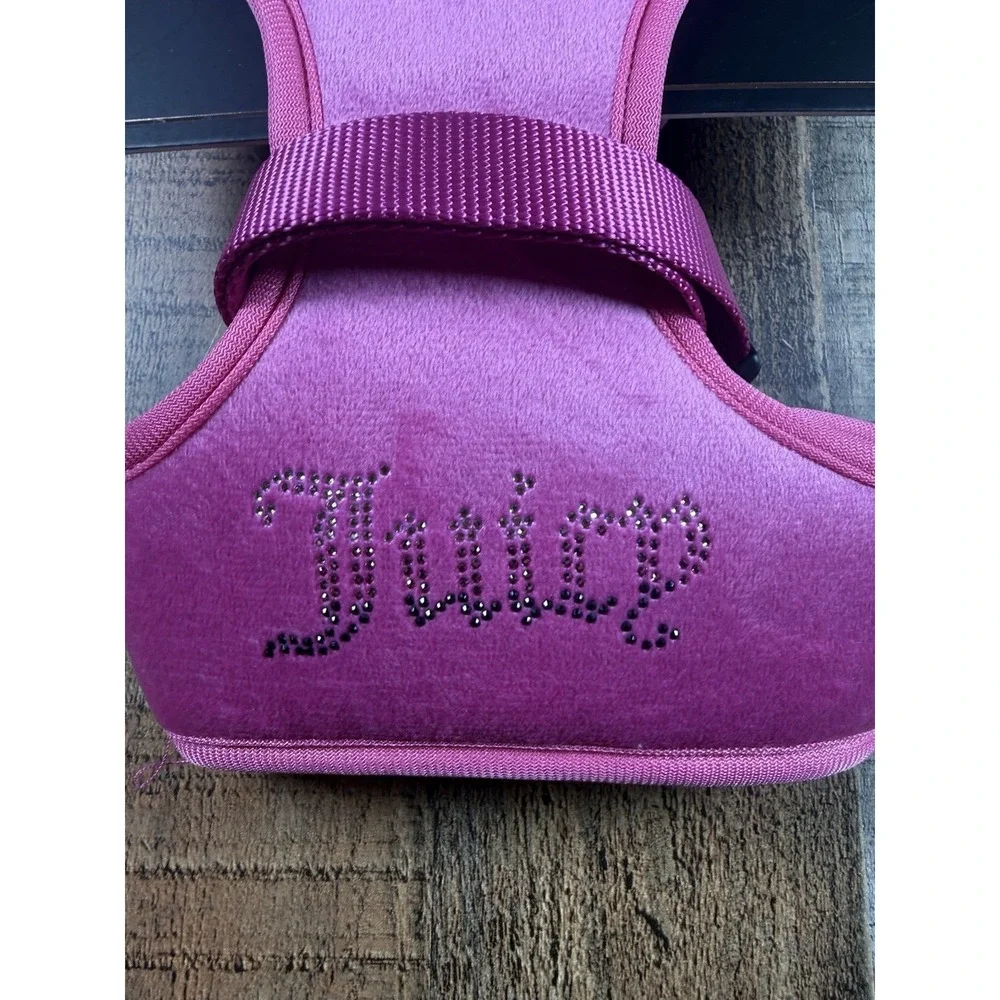 Juicy Couture Harness and Leash Set  Mesh Liner  Velour Pink Large